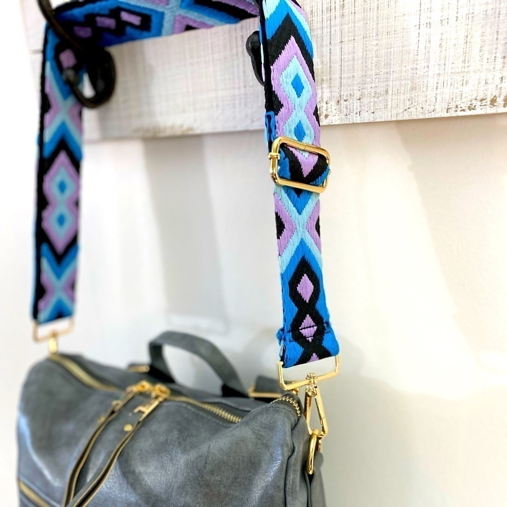 Brand NEW! Aqua Geo Lavender Crossbody Strapππ ~BAG NOT INCLUDED!~ - Picture 6 of 7